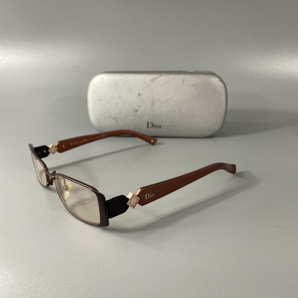 CHRISTIAN DIOR CD3747 3747 YGJ Brown Eyeglass Frame w/Case - Picture 7 of 13